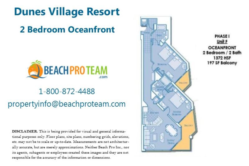 Dunes Village I Floor Plan F - 2 Bedroom Oceanfront